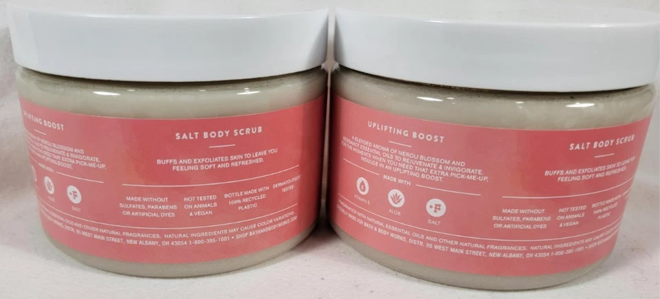 Bath Body Works AROMATHERAPY UPLIFTING BOOST Neroli Bergamot Salt Body Scrub x2 - Image 2 of 4
