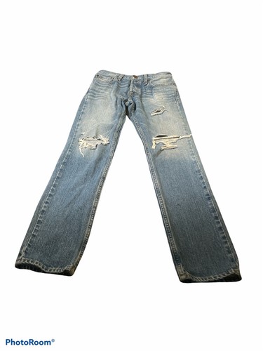 Blue Distress Denim Jeans | eBay