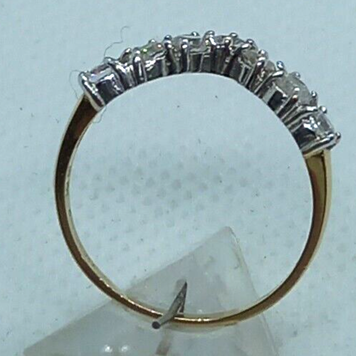 14ct Yellow gold DQCZ wishbone Eternity ring size M weight 1.8 grams - Picture 3 of 10