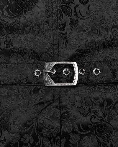 Punk Rave Mens Gothic Aristocrat Formal Jacquard Waistcoat Vest - Red - Picture 11 of 13