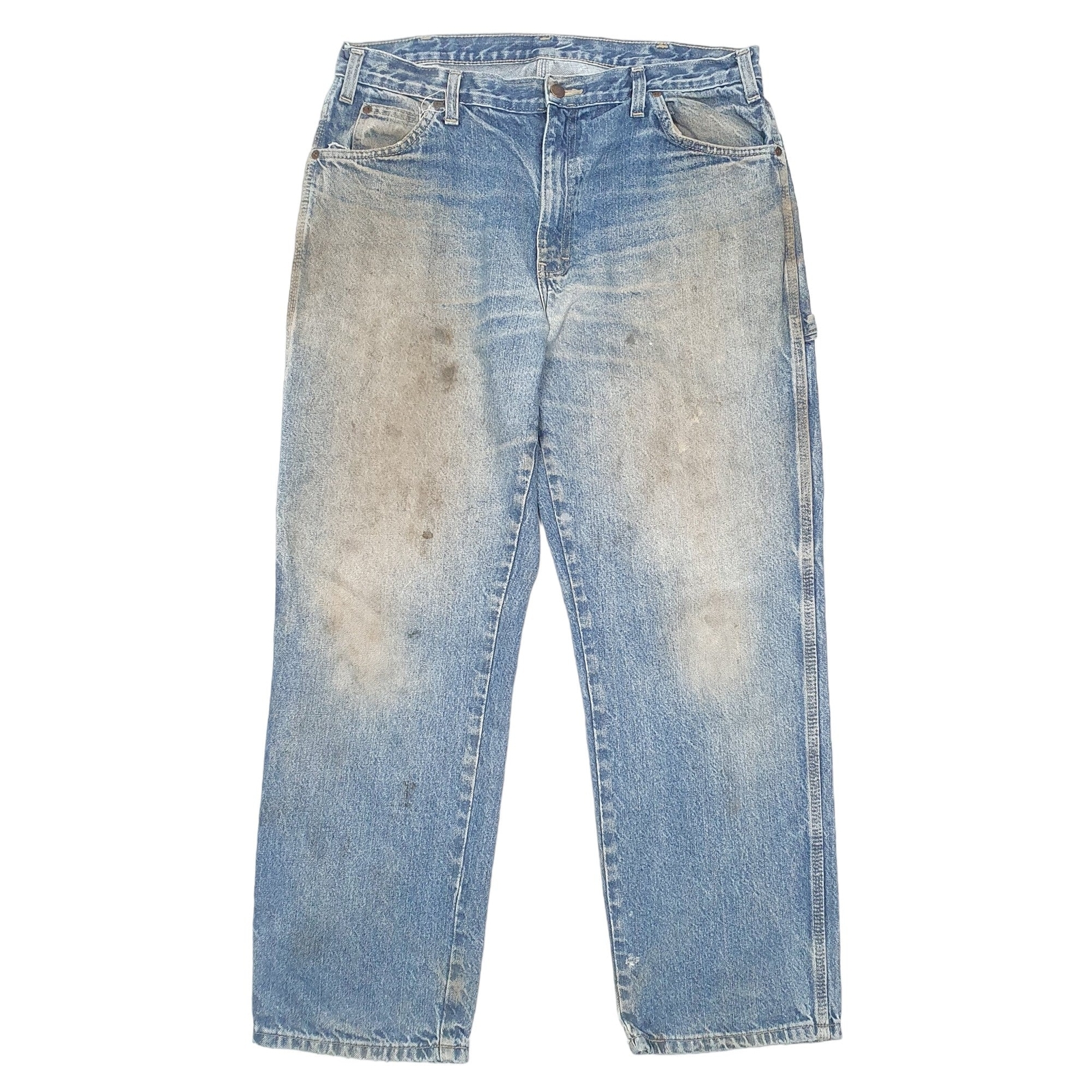 DICKIES Carpenter Jeans Regular Fit Blue Denim Trousers Mens Carpenter W36 L30 image 2