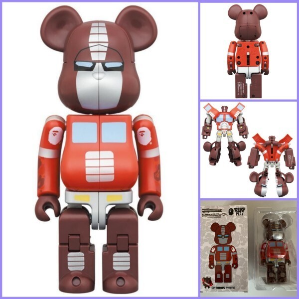 BE@RBRICK × TRANSFORMERS OPTIMUS PRIME BAPE(R) RED MEDICOM BE@RBRICK × TRANSFORMERS OPTIMUS PRIME BAPE(R) RED MEDICOM