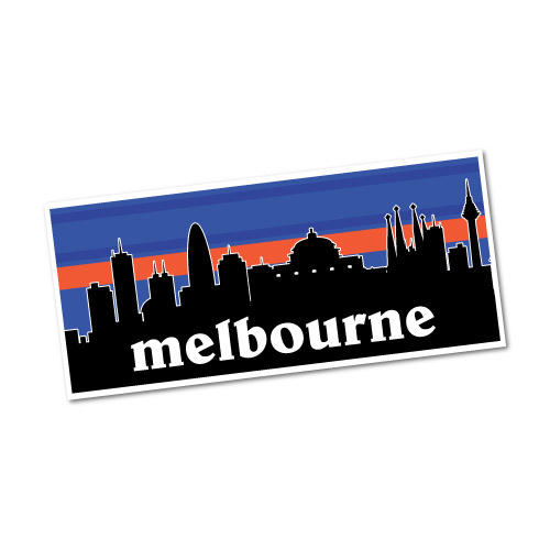 Melbourne Skyline Australia Sticker Flag Bumper Water Proof Vinyl 7621HP - Picture 1 of 1