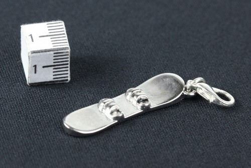Snowboard Charm Pendant Charm Bracelet Miniblings Winter Boarding Board Silver - Picture 2 of 3