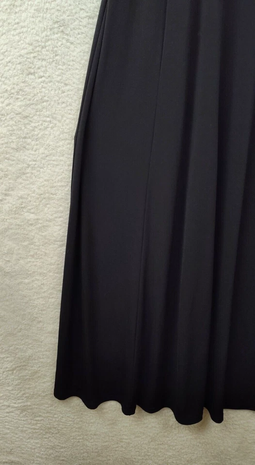 Vestido de mujer Sangría 12 negro mezcla de polietileno un hombro capucha cuello volantes maxi largo Foto 4 de 4