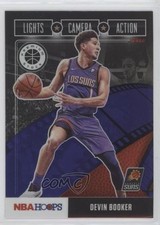2019 NBA Hoops Premium Stock Lights Camera Action Purple Devin Booker #25 0nr3