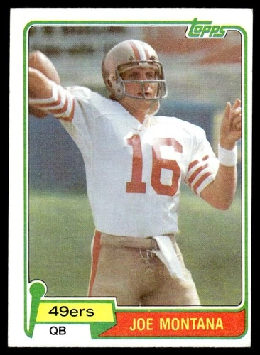 1981 Topps ExNm Joe Montana Rookie San Francisco 49ers #216