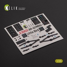 Calcomanías 3D (para AH-6J/MH6J Little Bird Kitty Hawk/Zimimodel) 1:35 KeliK K35033