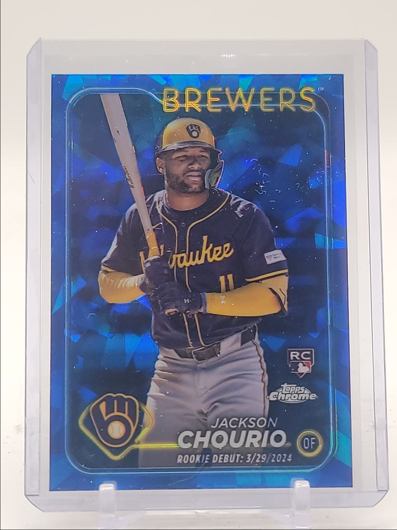 JACKSON CHOURIO 2024 TOPPS CHROME UPDATE SAPPHIRE ROOKIE DEBUT RC Q5133