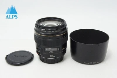[Near mint] Canon EF 100mm F2 USM AF Lens for EOS EF Mount w/ Hood #260528r - Image 1 of 4