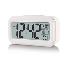 Digital LED Bedside Snooze Alarm Clock Time Temperature Day/Night Mode Clock UK