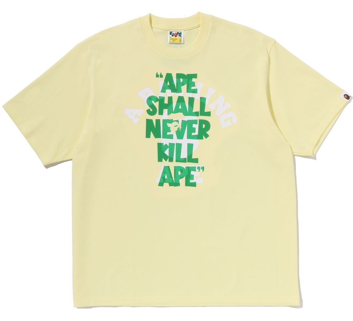 A BATHNIG APE Men's APE SHALL NEVER KILL APE COLLEGE RELAXED FIT