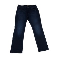 Lee Womens Dark Wash Straight Leg Stretch Denim Jeans Size 14 Inseam 26 Indigo