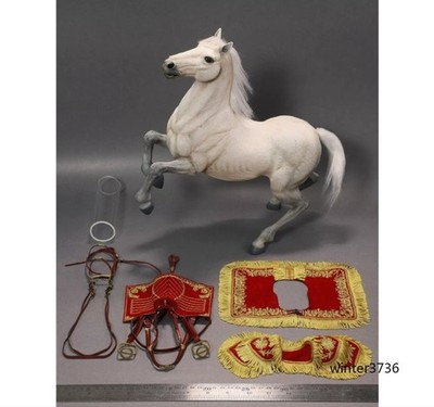 1/6 Scale Napoleon White Rearing Horse Figure Desktop Ornament Model Gift Toy