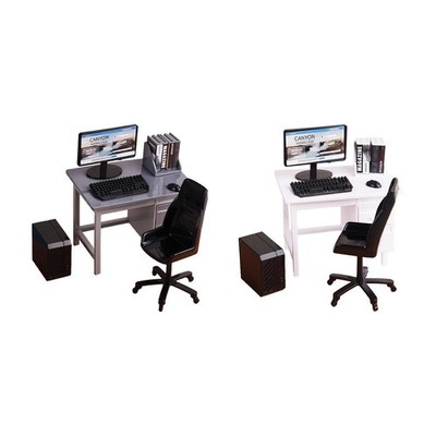 1:12 Computer Schreibtisch Stuhl Set simuliert für DIY Projekte Layout Gebäude