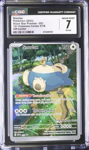 2023 POKEMON 151 POKEMON CENTER ELITE TRAINERBOXPROMO SVP #051 SNORLAX  CGC 7 OC