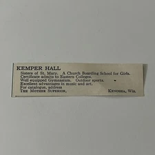 Kemper Hall Sisters Of St Mary School For Girls Kenosha WI 1917 Ad SAI8-S33