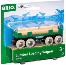 BRIO World - 33696 Lumber Loading Wagon  4 Piece Toy Train Set for Kids ...