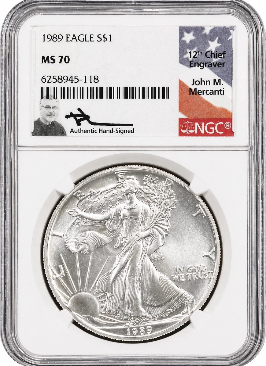 1989 American Eagle MS 70 Graded Silver Bullion Coins for sale | eBay