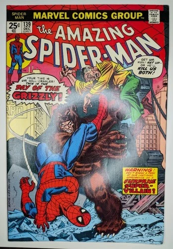Amazing Spider-Man #139 Marvel 1974 (NM-) | 1st Grizzly | FREE COMBINED SHIPPING