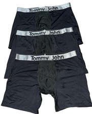 Tommy John 3 Pack 360 Sport Micro Boxer Briefs Men  s Size XL Black NEW