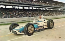 Troy Ruttman Indy 500 Indianapolis Speedway Car 1950s RPPC Photo Postcard COPY