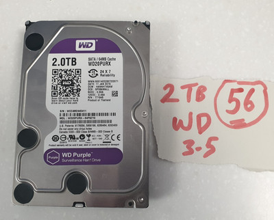 2TB WD Purple Surveillance WD20PURX - 64P6ZY0 / SATA 3,5'' HDD / Ausgezeichnet %100