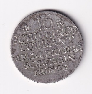 Coin Silver Mecklenburg Schwerin 16 Shillings 1764 Pretty NSW Leipzig