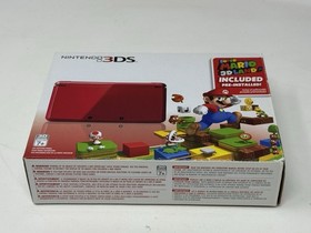 Nintendo 3DS Flame Red Super Mario 3D Land Box Manual No Console Included
