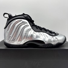 Nike Air Foamposite One Chrome Black Athletic Shoes US Size 5 Youth CN5268-001