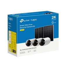 TP-Link Tapo 2k Solar Smart Security Camera, 3-pack - Wire-Free Person Detection