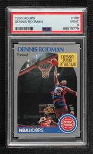 1990-91 NBA Hoops Dennis Rodman #109 PSA 9 MINT HOF