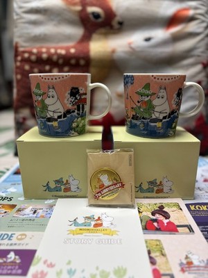 2pcs Moomin Arabia Simple Joy 2026 Mug & 7th Pin Moominvalley Park Japan