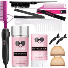 Goiple Electric Hot Comb Pink Hair Straightener Electrical Straightening Comb