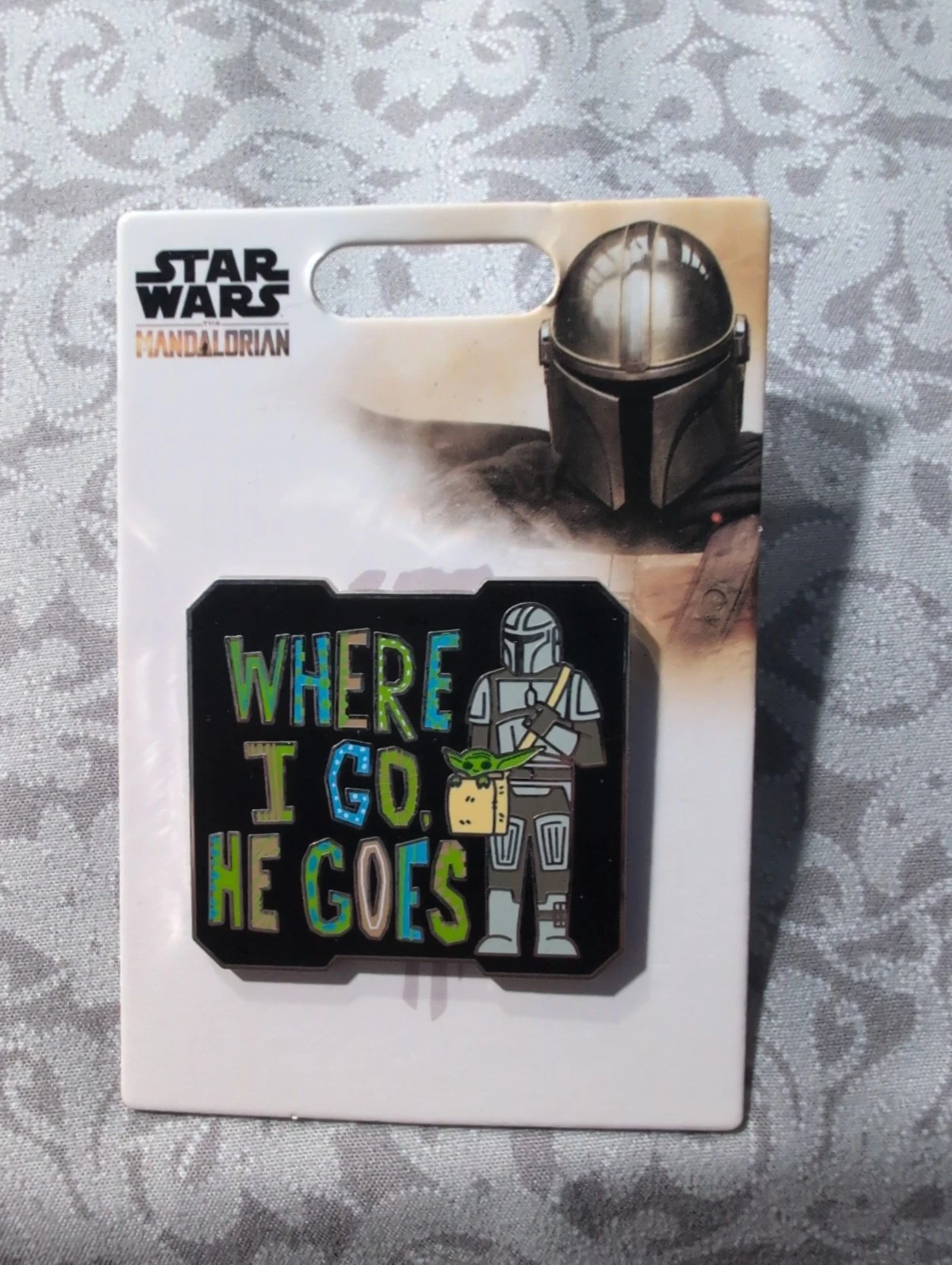 Grogu And Din Djarin Where I Go He Goes Star Wars Mandalorian Disney Pin New NoC
