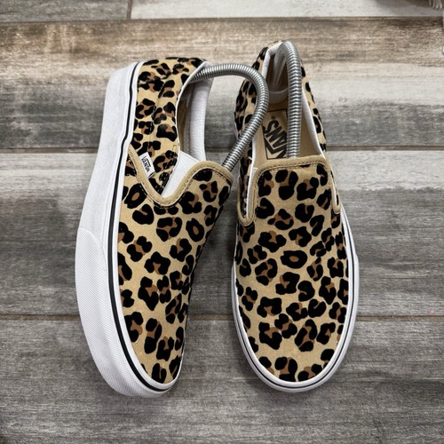 VANS Off The Wall Slip On Sneakers Leopard Print Shoes Men’s Size 7.5 Woman’s 9