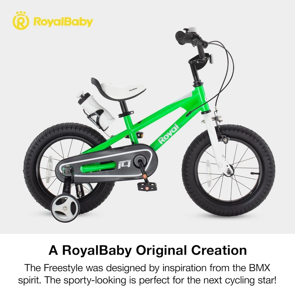 Bicicleta RoyalBaby Niños 12-20 pulgadas Equilibrio a Pedal Doble Freno de Mano Niños Niñas Edad 3-10 Foto 2 de 4