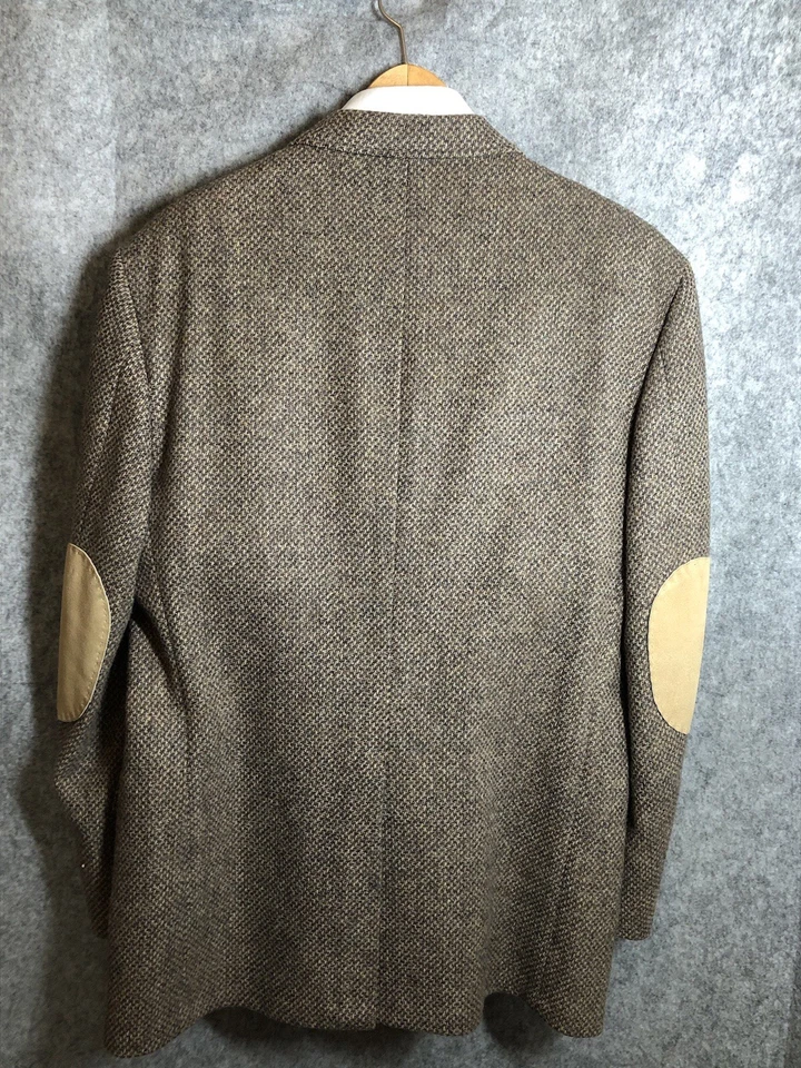 Blazer Nino Cerruti 44R Marrón Tweed Hombre En Lana Traje Abrigo Chaqueta Carrera Clásico Foto 4 de 4