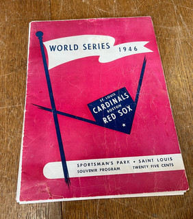 1946 World Series Program St. Louis Cardinals Boston Red Sox Over 50 Autographs