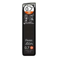 Pentel Ain Mechanical Pencil Lead 0.7 mm 2B,40 pieces.,C287-2B