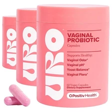 3 PACK URO Vaginal Probiotics for Women pH Balance with Prebiotics 180 COUNT New