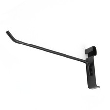 SSWBasics 8 inch Black Peg Hook for Wire Grid - 50 Count - Black Gridwall Hooks