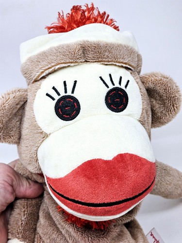 Daphne handgefertigte Socke Affe Golf Kopfbedeckung oder Handpuppe 14” x 8” sehr guter Zustand - Bild 6 von 10