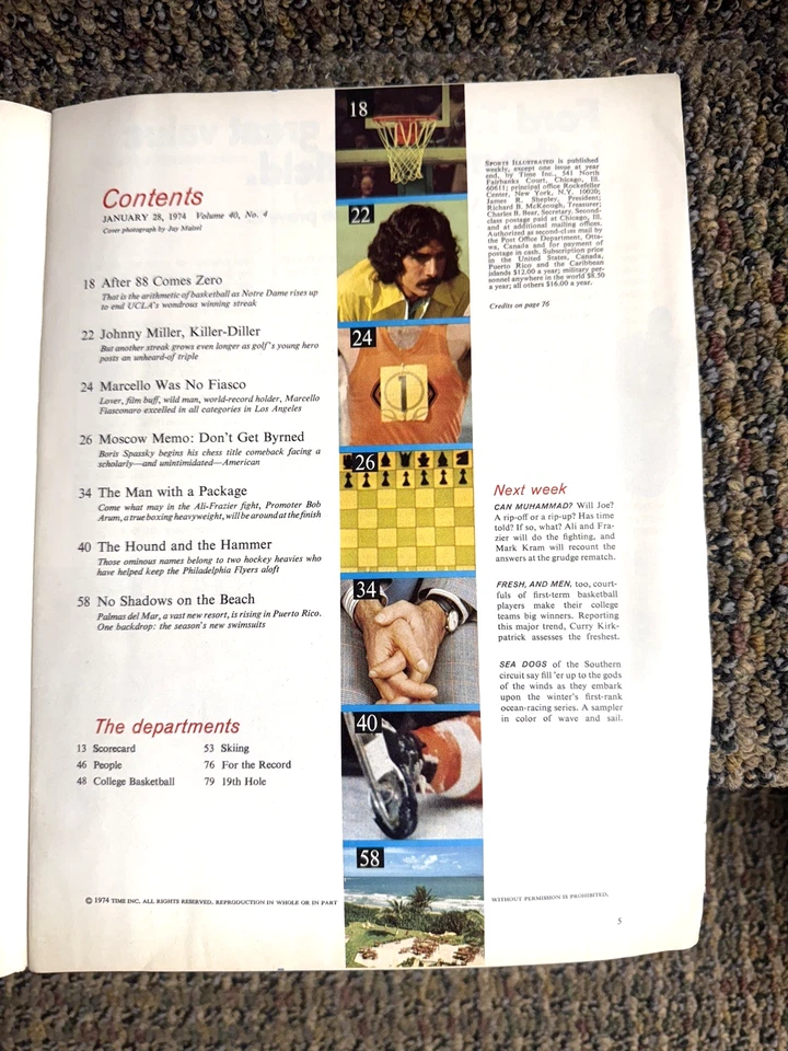 Sports Illustrated Swimsuit Issue January 28, 1974 Cheryl Tiegs - Image 2 of 3