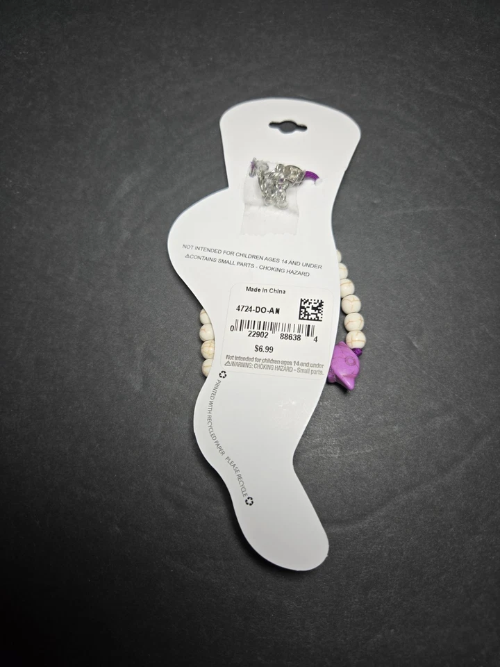 Tobillera para mujer Shell And Dolphin Sealife púrpura Foto 2 de 2