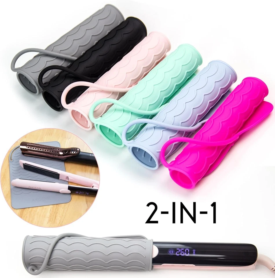 Portable Silicone Heat Resistant Mat & Pouch for Hair Styling Tools Travel Pad - Image 3 of 4