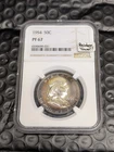 1954 PF 67 Franklin Silver Half Dollar RAINBOW COLOR TONE 50c NGC Semi Key Date