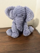 Jellycat Medium Fuddlewuddle Elephant Stuffed Animal 9" Retired Authentic NWT    