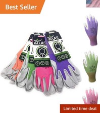 Showa 370 Medium Garden Gloves - 4 Pack of Pu...