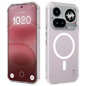 Couverture de boîtier magnétique dur acrylique transparent de luxe pour rien (4a) Pro